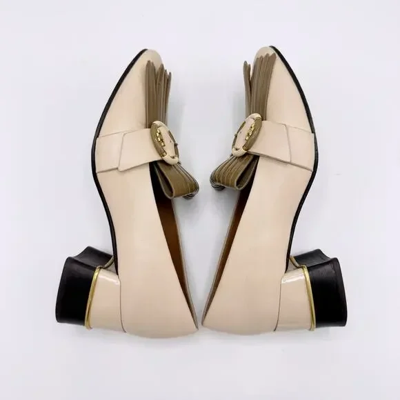 Tory Burch Multi Logo Kiltie Loafer Pumps (Size 6) - Picture 12 of 16